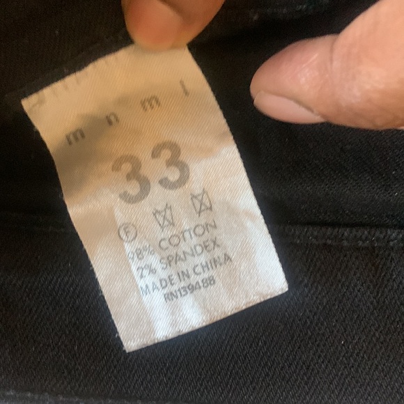 MNML Ripped Rhinestone Denim 33 - Picture 4 of 5